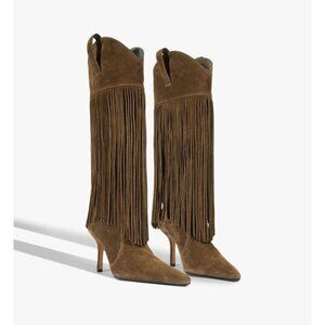 Raffaela Up Fringes Stiletto Suede Boot